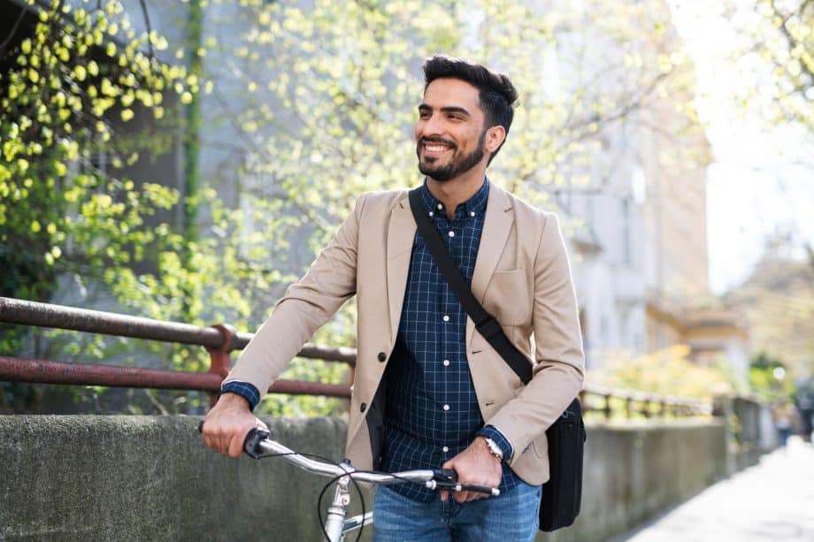Man walking to his bone grafting appointment in Milwaukee WI